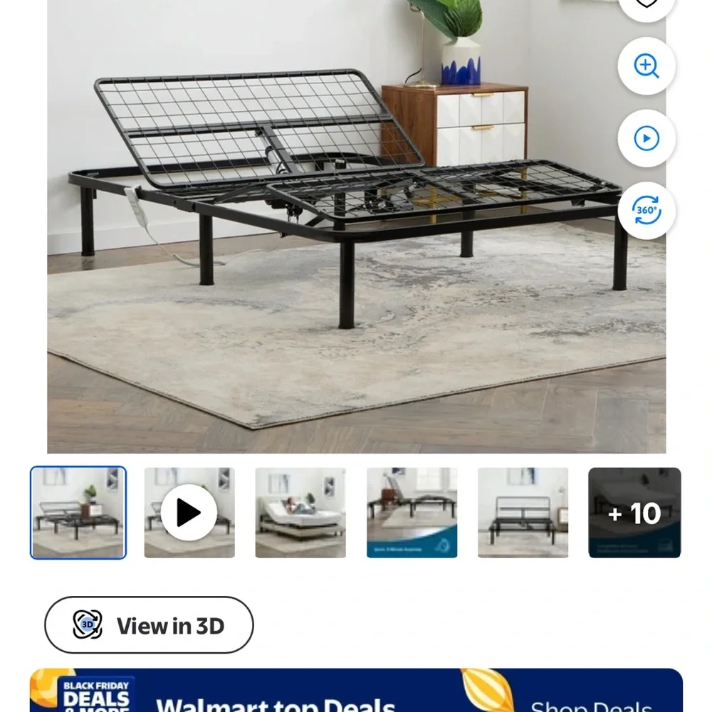 Queen size Mattress with adjustable frame